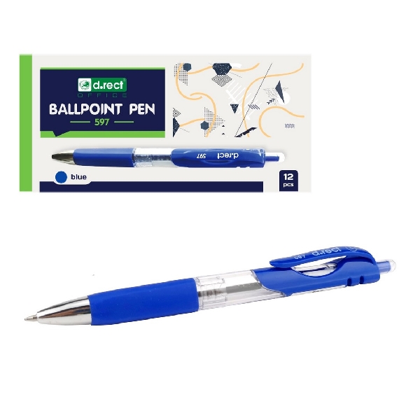 Obrazek DŁUGOPIS D.RECT 597 NIEBIESKI 12szt