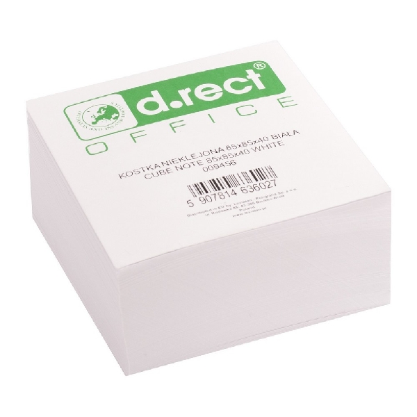 Picture of CUBE D.RECT 85x85x40mm NON GLUED WHITE