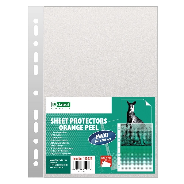 Picture of SHEET PROTECTOR D.RECT OP 90mic a'50 MAXI 240x305mm