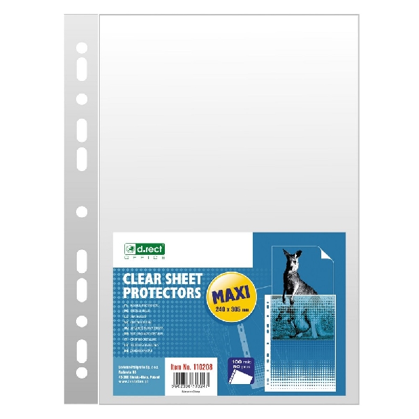 Picture of SHEET PROTECTOR D.RECT CC 100 mic a'50 MAXI 240x305mm