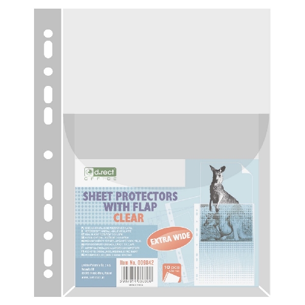 Picture of SHEET PROTECTOR D.RECT CC 170mic a'10 WIDER WITH FLAP  PVC