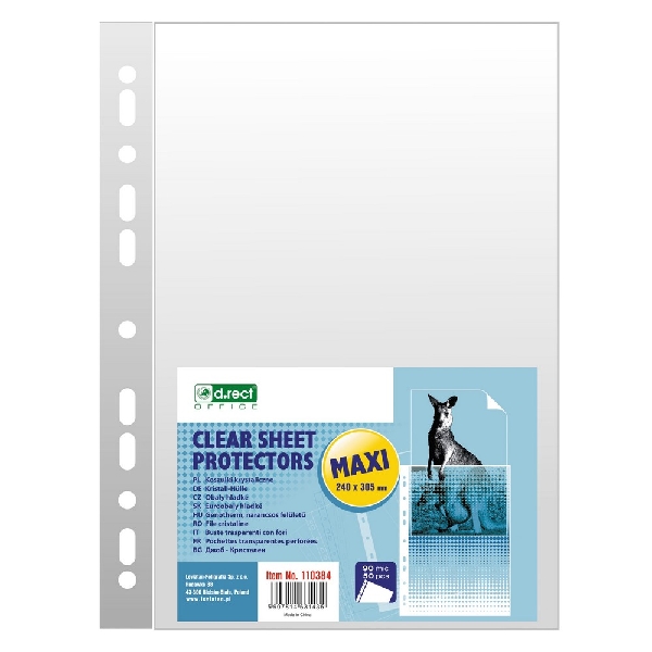 Picture of SHEET PROTECTOR D.RECT CC 90mic a'50 MAXI 240x305