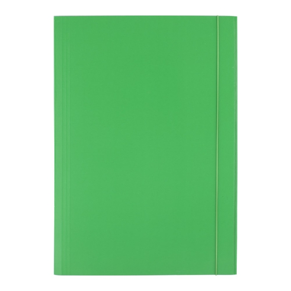 Picture of PAPER ACTION FILE WITH FASTENER D.RECT 300g GREEN 25pcs