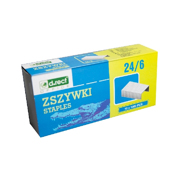 Picture of STAPLES D.RECT 24/6 a'1000 SHERPENED 10pcs