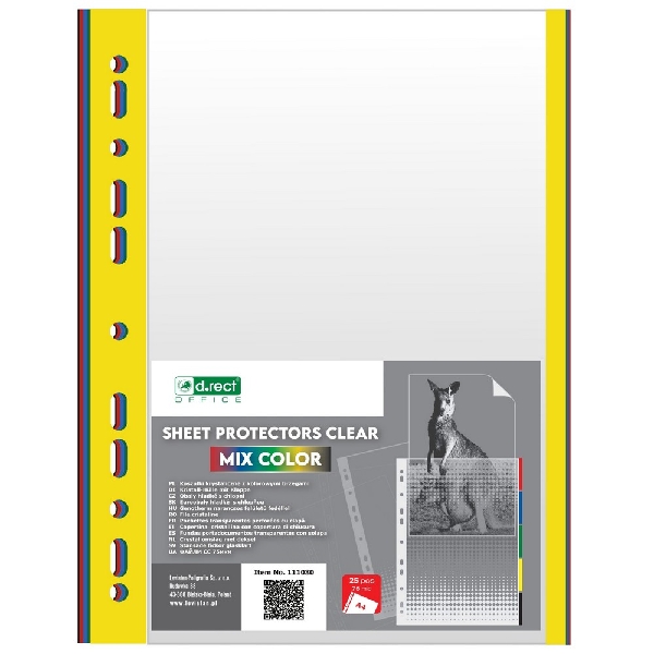 Picture of SHEETS PROTECTOR D.RECT CRISTAL CLEAR 75MIC MIX COLOR A'25