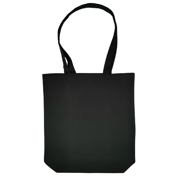 Picture of SHOPPING BAG COTTON 220gsm 380x420x10 WIDER 5pcs BLACK