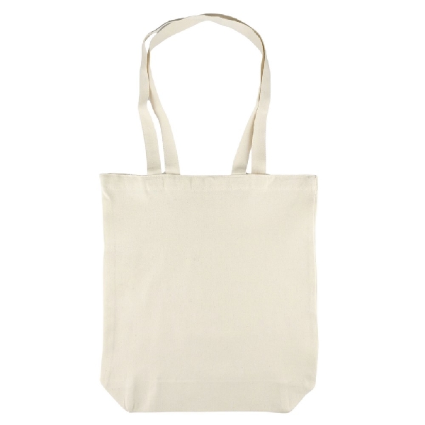 Picture of SHOPPING BAG COTTON 220gsm 380x420x10 WIDER 5pcs NATURAL