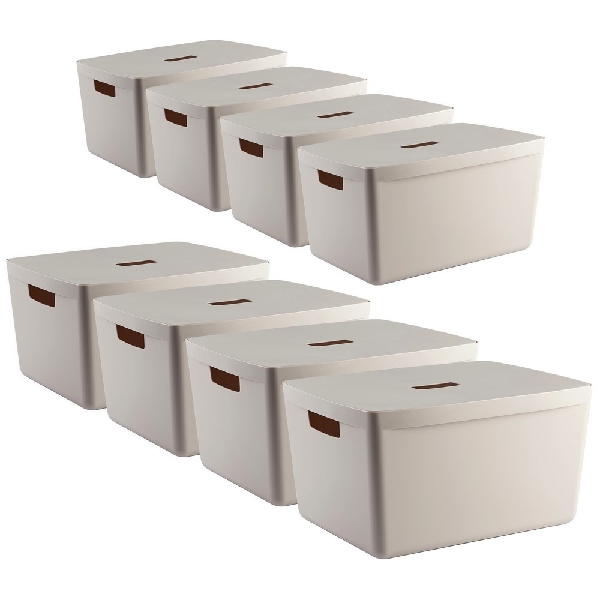Picture of STORAGE BOX IH 28L NEUTRAL 8pcs.