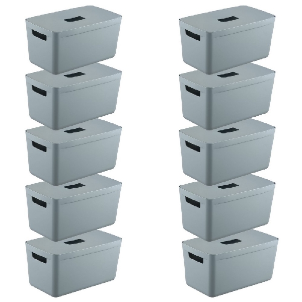 Picture of STORAGE BOX IH 8L DENIM 10pcs.