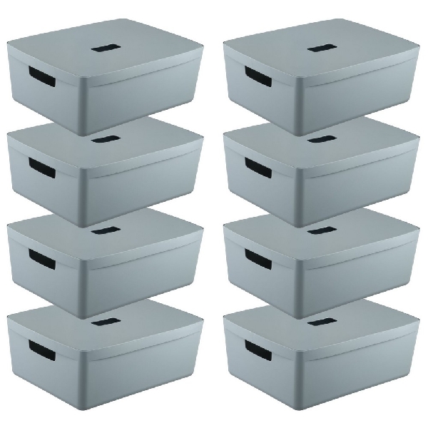 Picture of STORAGE BOX IH 19L DENIM 8pcs.