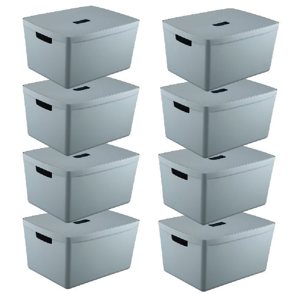 Picture of STORAGE BOX IH 28L DENIM 8pcs.